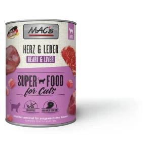 Sparpaket 24 x 800 g Mac's Herz & Leber Adult Katzen Nassfutter Mega-Angebot